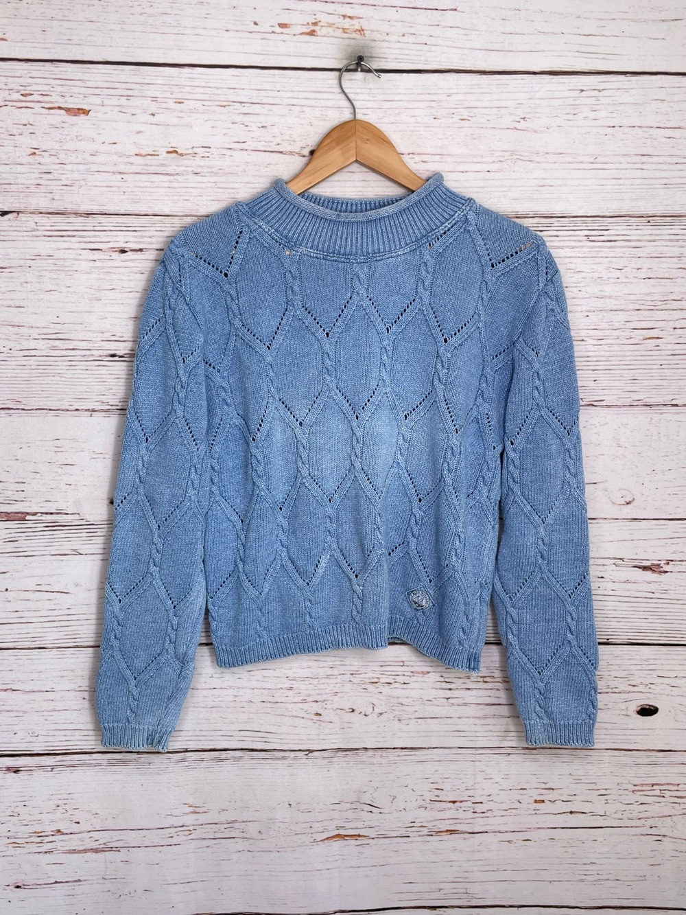 Blue Willi’s indigo dyed cableknit vintage sweater